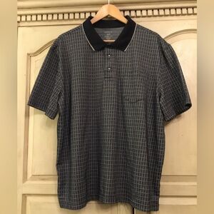 George Men’s Black and White Polo Shirt Size XL